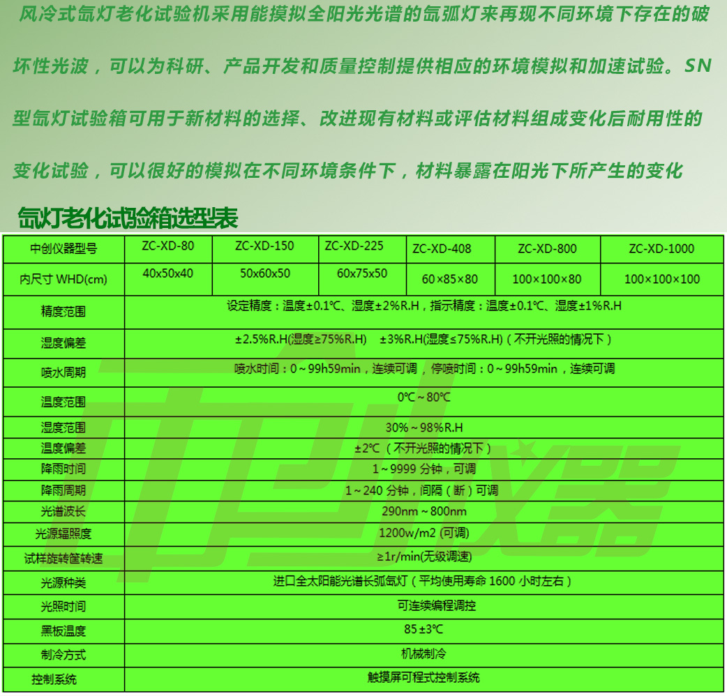 臺式氙燈試驗(yàn)箱用途用詳細(xì)參數(shù)