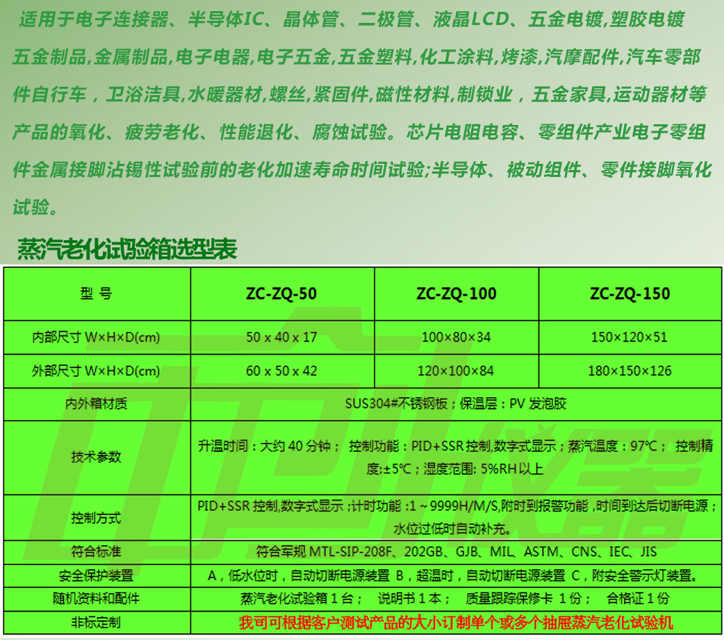 五金配件蒸汽老化試驗(yàn)機(jī)用途介紹