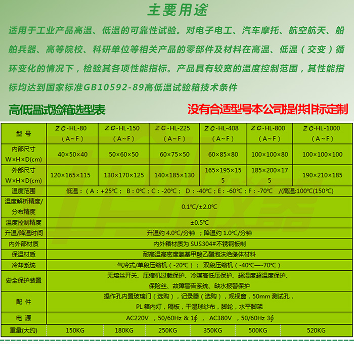 高低溫交變濕熱測(cè)試箱用途說明